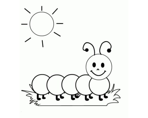 Fichas de gusanos para colorear 2