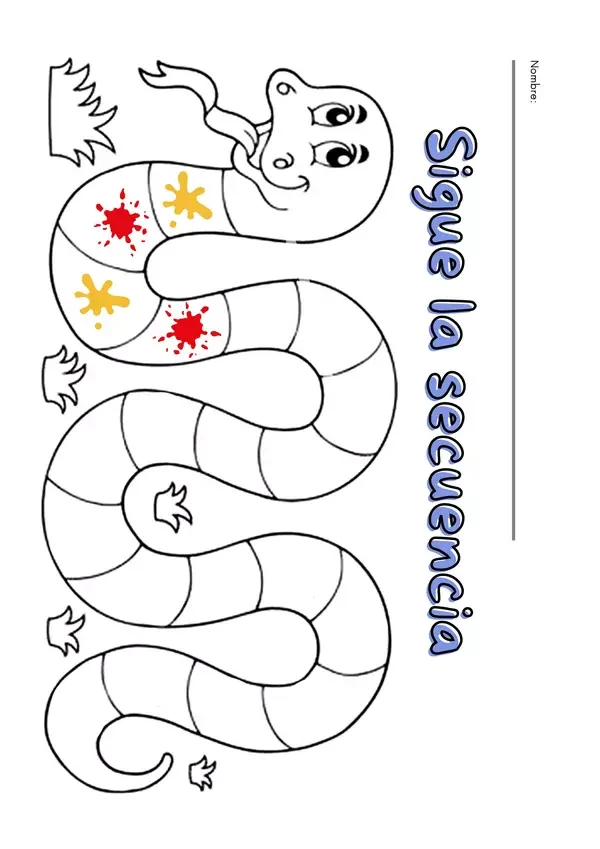 Fichas de serpientes para escribir 2