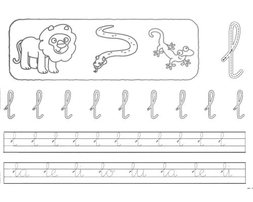 Fichas de la "L" para imprimir 3