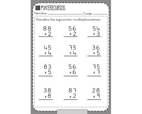 Multiplicaciones y divisiones 2