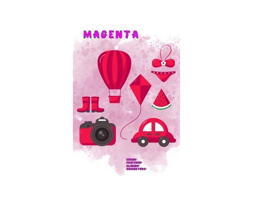 Fichas de color magenta para imprimir 3