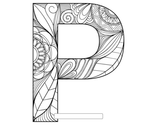 fichas de la P para colorear 2