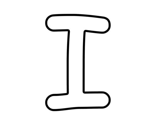 Fichas de la I para colorear 3