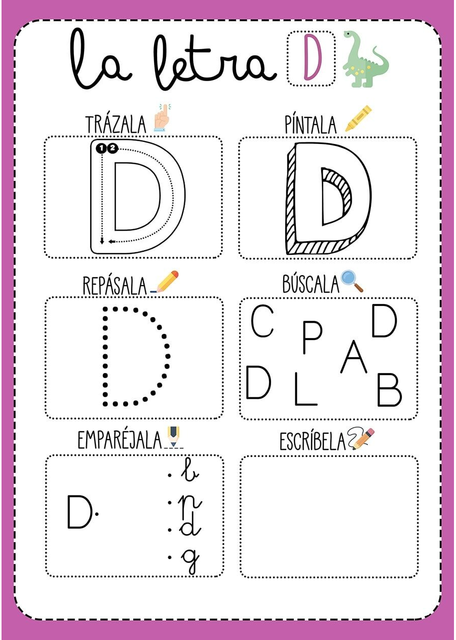 Fichas de la D mayúscula 1