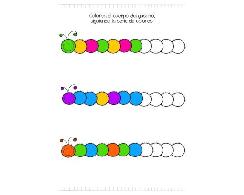 Fichas de gusanos para escribir 2