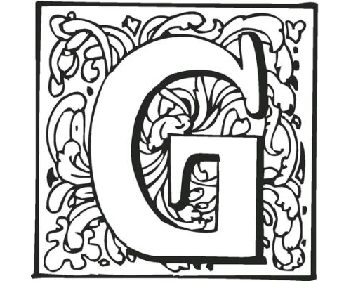 Fichas de la G para colorear 3