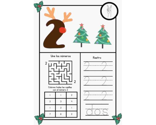 Fichas de navidad para matemáticas 1