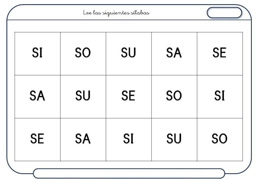 Fichas de consonantes para imprimir 2