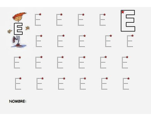Fichas de la E mayúscula 3