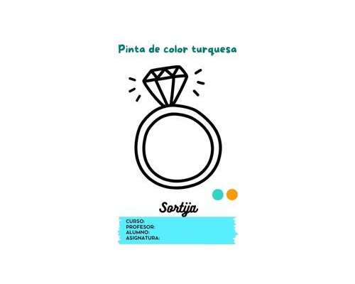 Fichas de color turquesa para colorear 3