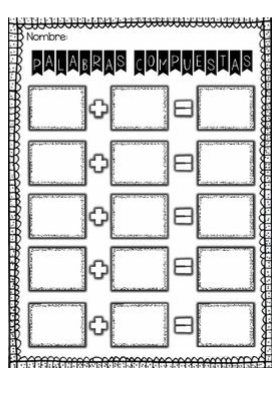 Ficha de Palabras Compuestas Lengua 2