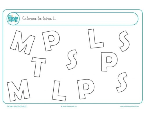 Fichas de consonantes para colorear 2