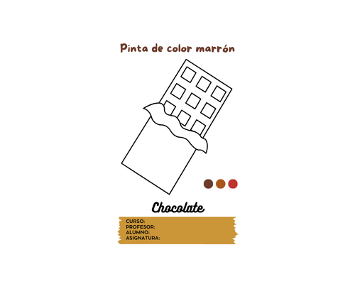 Fichas de color marrón para colorear 3