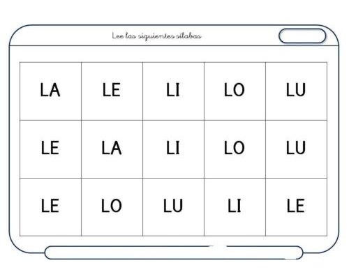 Fichas de la "L" mayúscula 2