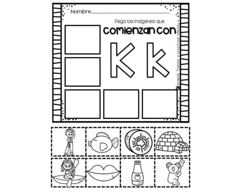 Fichas de la K para imprimir 1