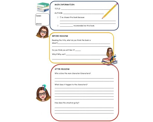 Fichas de lectoescritura y escritura creativa en inglés 1