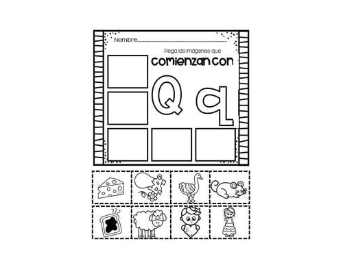 fichas de la Q para imprimir 3