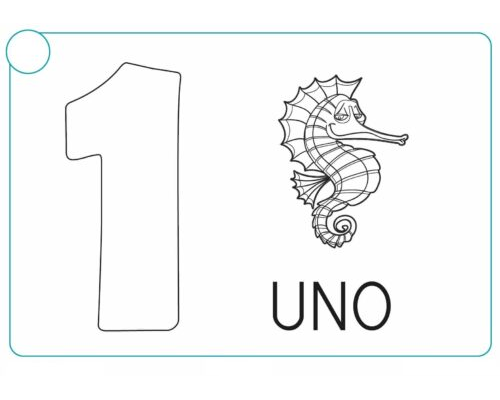 Juegos y actividades para colorear y contar el número 1 1