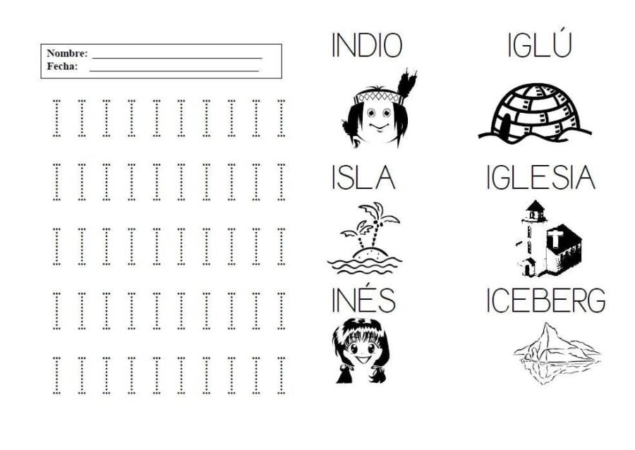Fichas de la I mayúscula 3