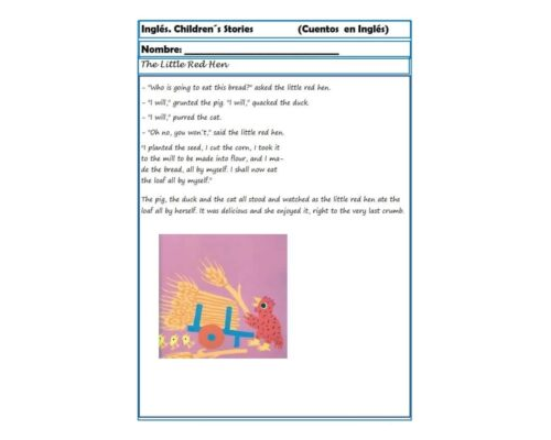Cuentos y actividades de comprensión lectora en inglés 1