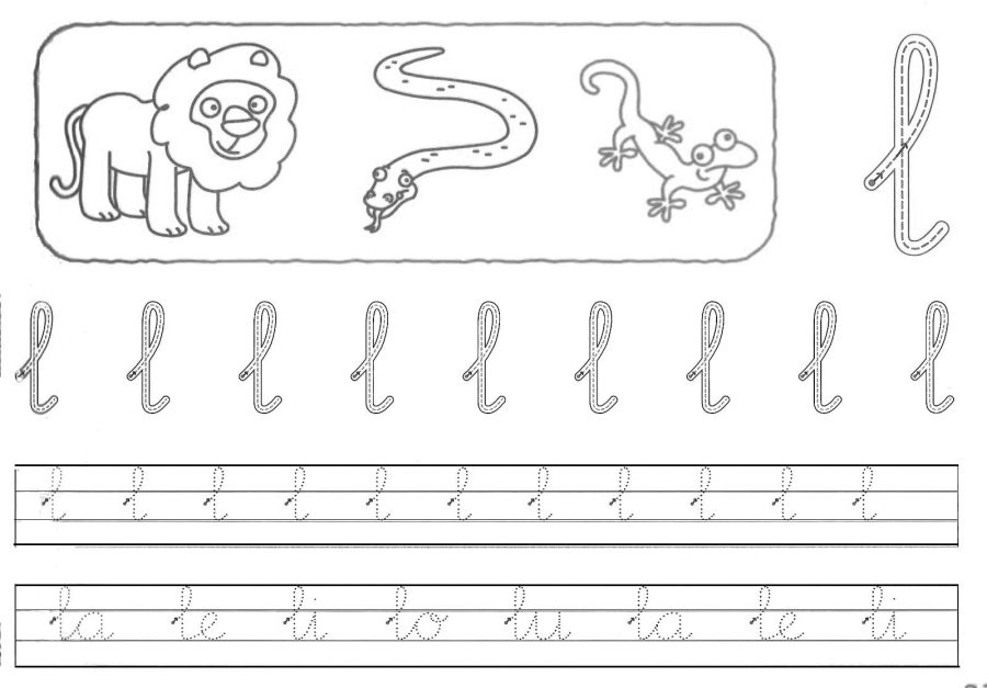 Fichas de la "L" para imprimir 3