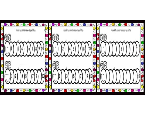 Fichas de gusanos para imprimir 2