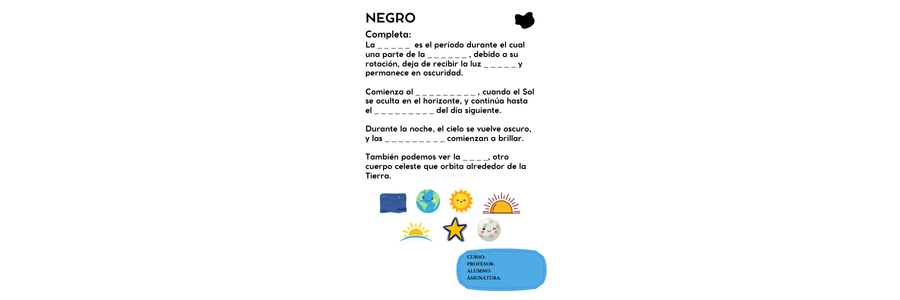 Fichas de color negro para escribir 1