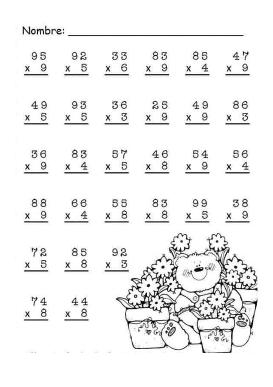 Ficha de primavera matemáticas 1