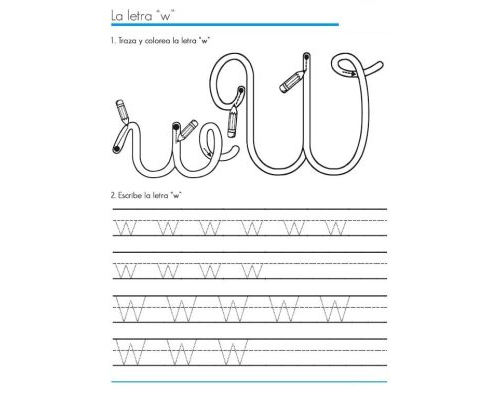 Fichas de la w minúscula 3