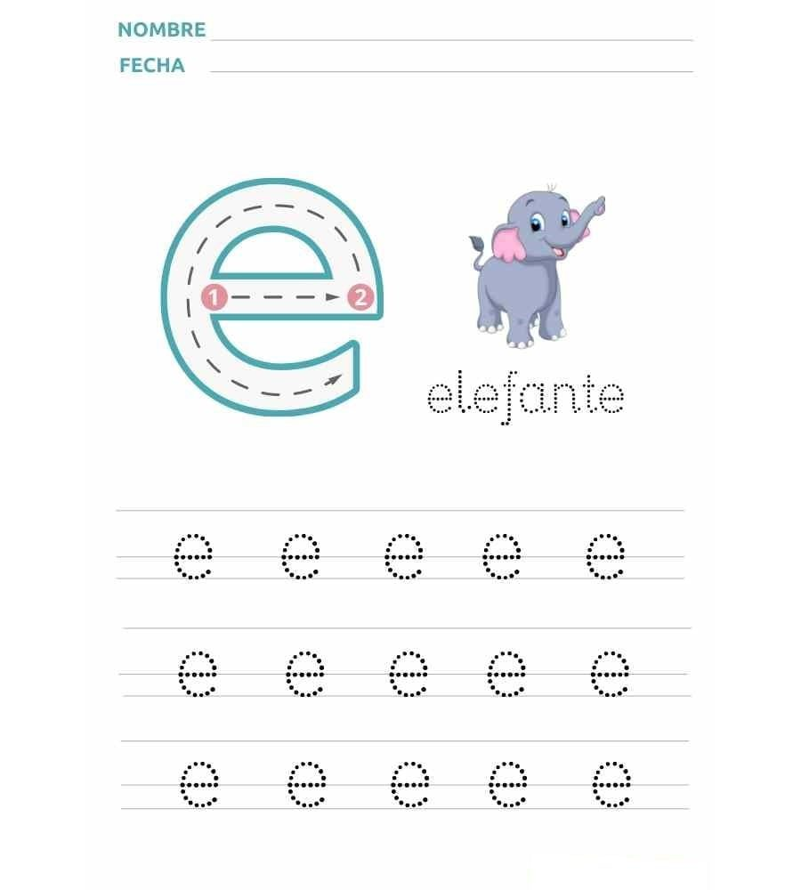 Fichas de la e minúscula 2