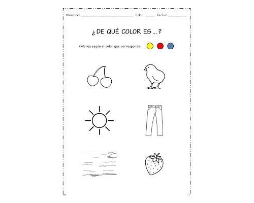 Ficha de color rojo y actividades para trabajar diferentes asignaturas 1