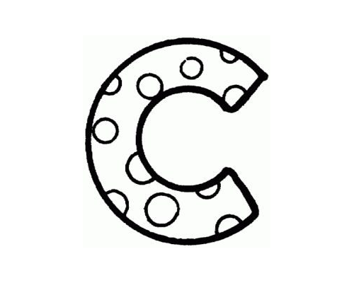 Fichas de la C para colorear 3