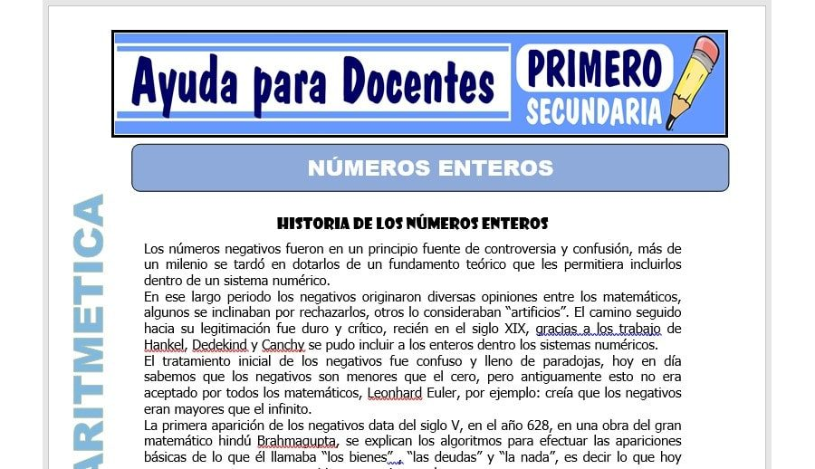 Qué son los números enteros 1