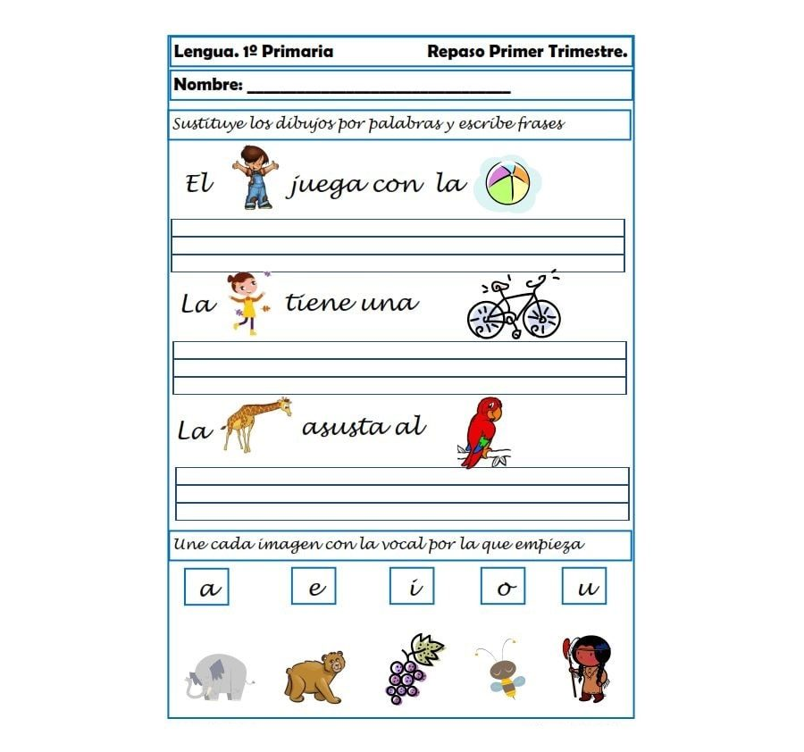 Relación de las fichas con la lecto-escritura y lógico-matemática 1
