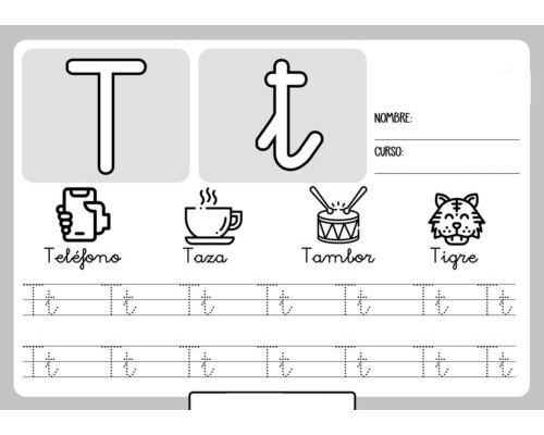 Fichas de la T para imprimir 3