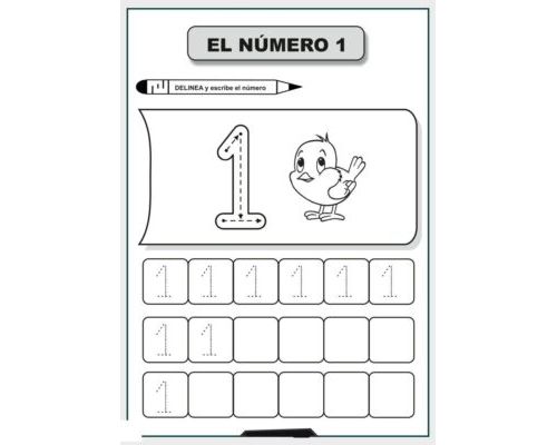 Ejercicios prácticos de escritura y reconocimiento del número 3