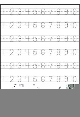 Practicar la escritura de los números 3