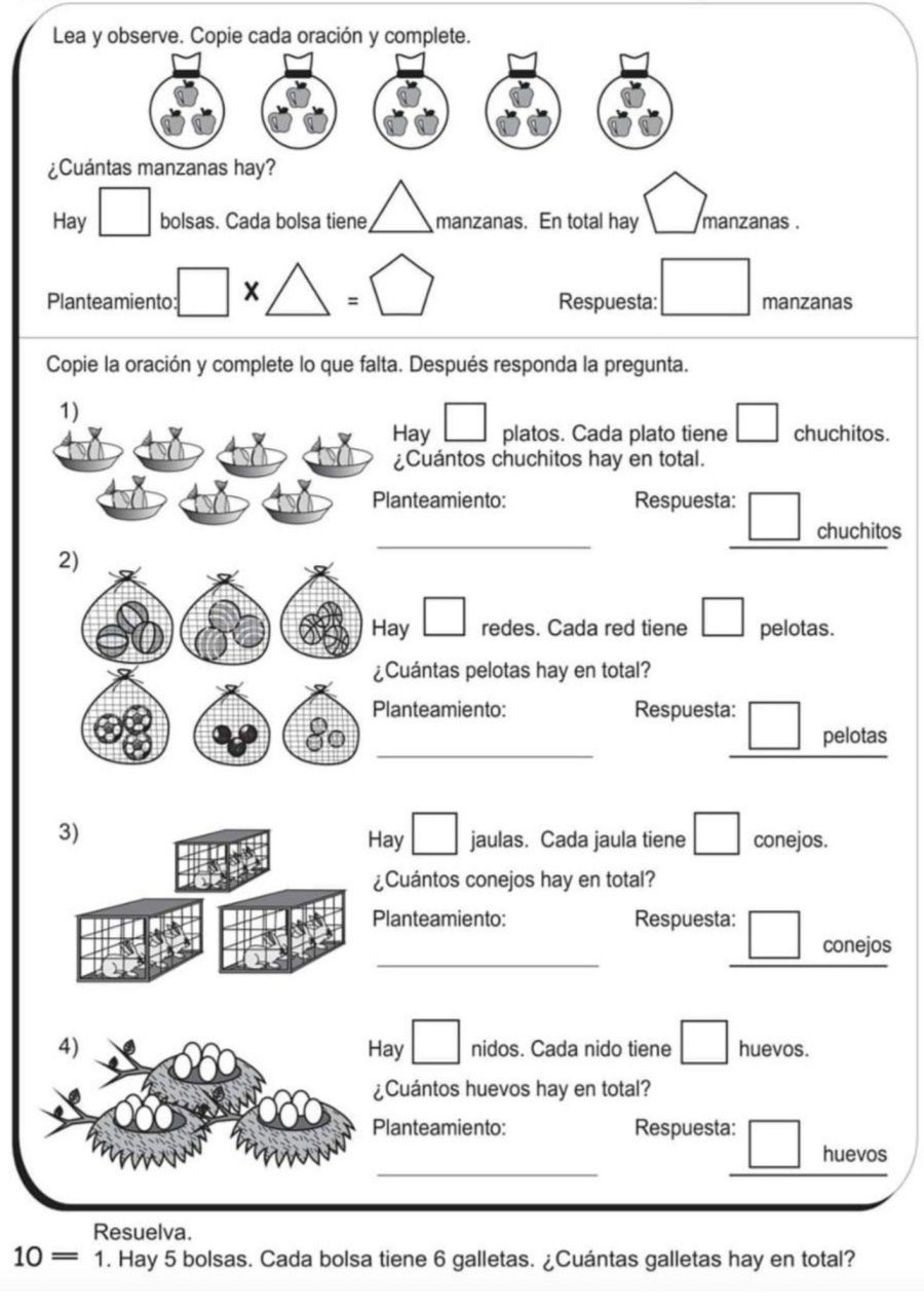 Fichas de Matemáticas 4 Primaria Interactivos 2