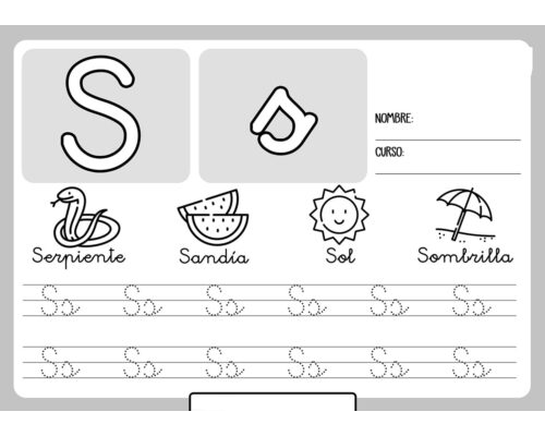 Fichas de la S para imprimir 1