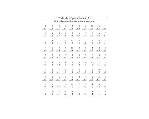 Operaciones básicas adición y sustracción 3