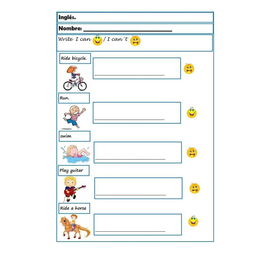 Integración de las fichas de inglés 5 primaria en el plan de estudios 2