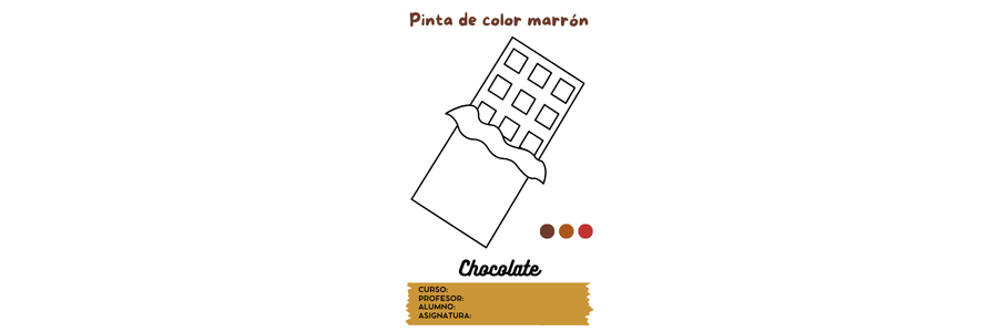 Fichas de color marrón para colorear 3