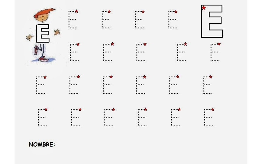 Fichas de la E mayúscula 3