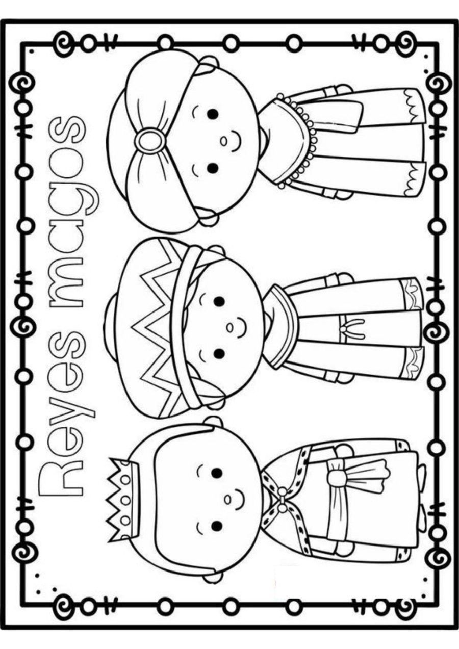 Ficha de Reyes Magos Decorar 1