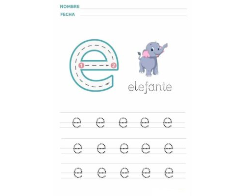 Fichas de la e minúscula 2