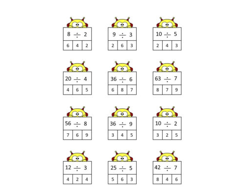 Fichas de divisiones