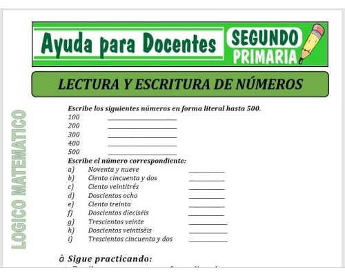 Lectoescritura numérica estrategias para leer y escribir correctamente los números de tres cifras 3