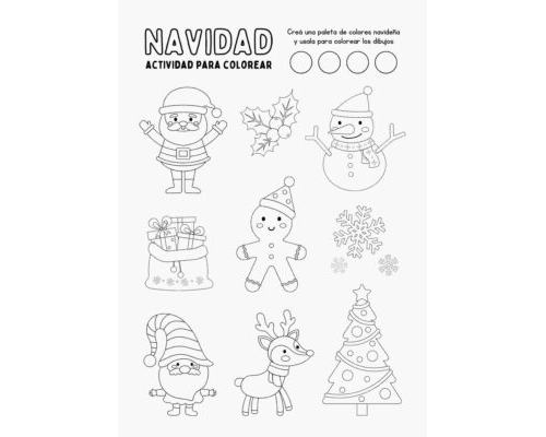 Fichas de navidad para colorear 2