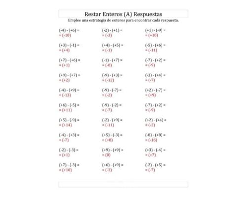 Hojas de ejercicios disponibles y recomendadas 2