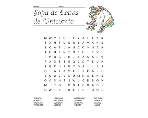 Fichas de unicornios para estudiar 3